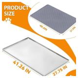 $76 41.26 x 27.75 in Stainless Steel Crate Pan with Mat, 1 in Edge