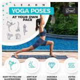 $57 Instructional Yoga Mat with Carrying Strap 75 Poses & 75 Exercises
