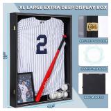 $170 Jersey Display Frame Case, Lockable Shadow Box, UV Protection