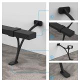 $180 Foot Rail Kit - Undercounter Mount, Heavy-Duty Steel Rails Black