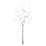 $93 Nearly Natural 5-FT Pre-lit White Birch Tree with 240 LED Lights