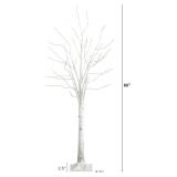 $93 Nearly Natural 5-FT Pre-lit White Birch Tree with 240 LED Lights
