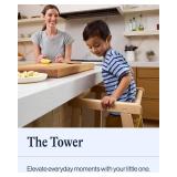 $249 Lalo The Tower: Adjustable Height Toddler Kitchen Stool, Birch
