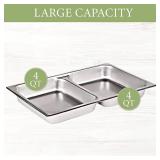 $130 CHEFQ Deluxe Chafer Dish 8-Qt Stainless Rectangular with Pans