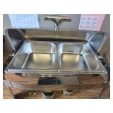 $130 CHEFQ Deluxe Chafer Dish 8-Qt Stainless Rectangular with Pans