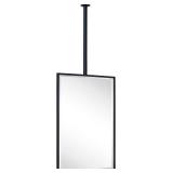 $147 TEHOME Ceiling Mount Mirror, Black Metal Rectangle 20x30"