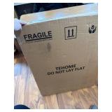 $147 TEHOME Ceiling Mount Mirror, Black Metal Rectangle 20x30"