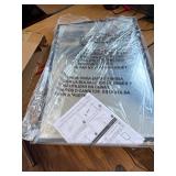 $147 TEHOME Ceiling Mount Mirror, Black Metal Rectangle 20x30"