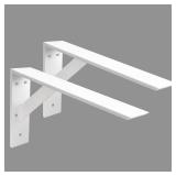 $75 Heavy Duty Shelf Brackets 20x12x2.5 in White Steel