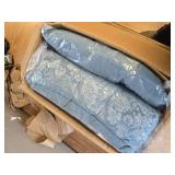 $90 ALPHA HOME Queen Size Jacquard Bedding Comforter Set - All Season, Ligh