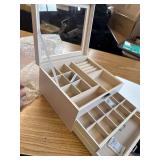 Clear Lid Jewelry Box, 3-Layer Organizer with 2 Drawers