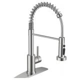 FORIOUS Kitchen Faucet with Sprayer, Brushed Nickel, Single Handle