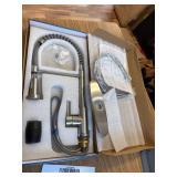 FORIOUS Kitchen Faucet with Sprayer, Brushed Nickel, Single Handle