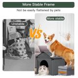 $70 Medium Dog House, Soft Indoor, Internal 26x24x20in, Cushion, Gray