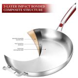 $99 Inqibee 14-Inch Tri-Ply Stainless Steel Skillet with Lid