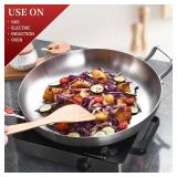 $99 Inqibee 14-Inch Tri-Ply Stainless Steel Skillet with Lid