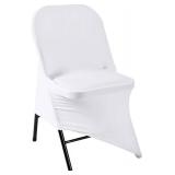 $47 Spandex Chair Covers, 25 PCS, Washable, Stretch Chair Cover, White