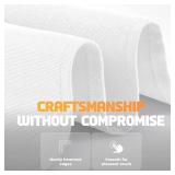 WEALUXE White Table Cloths, 6-Foot Rectangular Tables, 4-Pack