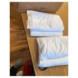 WEALUXE White Table Cloths, 6-Foot Rectangular Tables, 4-Pack