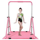 $102 HYD-Parts Gymnastics Bar with Mat, Foldable, Adjustable for 3-12