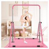 $102 HYD-Parts Gymnastics Bar with Mat, Foldable, Adjustable for 3-12