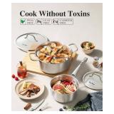 $110 Stainless Steel Cookware Set 10 Pcs Tri-Ply, Induction, PFOA Free