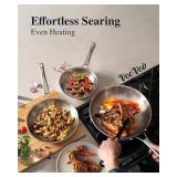 $110 Stainless Steel Cookware Set 10 Pcs Tri-Ply, Induction, PFOA Free