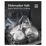 $110 Stainless Steel Cookware Set 10 Pcs Tri-Ply, Induction, PFOA Free