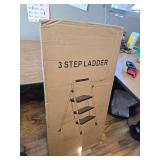 $50 3-Step Ladder Portable Steel Folding Stool, Wide Anti-Slip Pedal