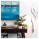 $110 Embrace 60 in. SILVER, 2-Light LED Floor Lamp with 3-Way Dimmer