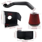$404 DR54-BK-RD Air Intake with Filter, RTunes Shield, Ram 1500 3.6L