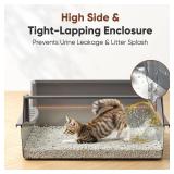 $100 Extra Large Stainless Steel Litter Box with Lid, 28L x 20W x 12H