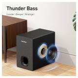 $102 Karaoke Soundbar with Subwoofer, 2 Wireless Mics, Bluetooth, TV