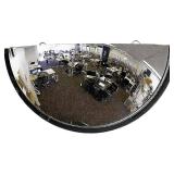 18 Acrylic Bubble Half-Dome Mirror with Black Rim, Indoor/Outdoor