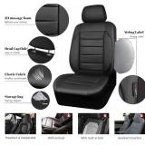 $68 CAR PASS Leather Seat Covers Universal, Airbag Compatible, Black