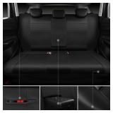 $68 CAR PASS Leather Seat Covers Universal, Airbag Compatible, Black
