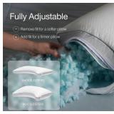 $159 Coop Home Goods Cool+ Crescent Adjustable Pillow, Queen, Gel Foam