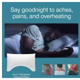 $159 Coop Home Goods Cool+ Crescent Adjustable Pillow, Queen, Gel Foam