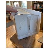 $120 Double-Sided Corner Clock, Square Digital Wall Mounted Milk White