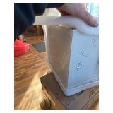 $120 Double-Sided Corner Clock, Square Digital Wall Mounted Milk White