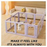 $159 DIY Clear Acrylic Dog Playpen panels (2), 23.6" H, Purple