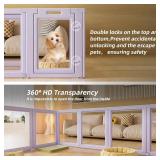 $159 DIY Clear Acrylic Dog Playpen panels (2), 23.6" H, Purple