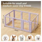 $159 DIY Clear Acrylic Dog Playpen panels (2), 23.6" H, Purple
