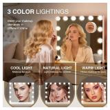 $69 Hollywood Vanity Mirror with 14 LED Bulbs, Adjustable Brightness