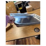 2Pcs Stainless Steel Oil Drip Pan for Under Car, 24x16x1.9 In