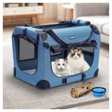 $60 Petprsco Portable Collapsible Dog Crate 24x17x17 with Bowl