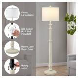 $80 Floor Lamps for Living Room - 60" Resin Farmhouse Lamp with Temp