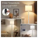 $80 Floor Lamps for Living Room - 60" Resin Farmhouse Lamp with Temp