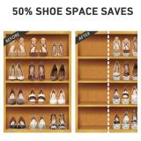 Shoe Slots Organizer 20-Pk, 4-Level Adjustable, Holders, White