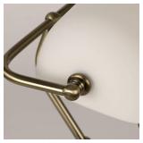 $59 Newrays Glass Bankers Desk Lamp with Pull Chain Switch Satin Brass